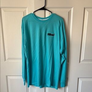 Surf Style Aqua Long Sleeve Shirt